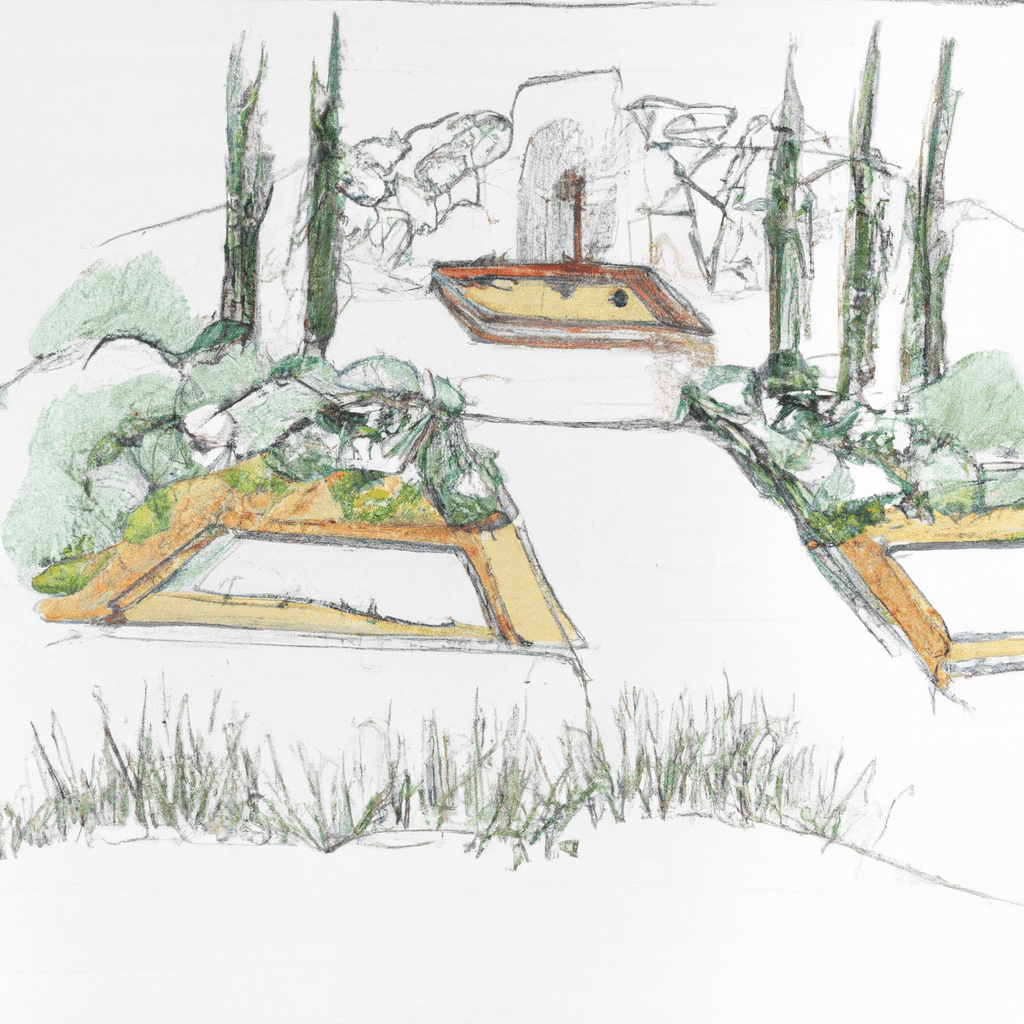 Garden design sketch