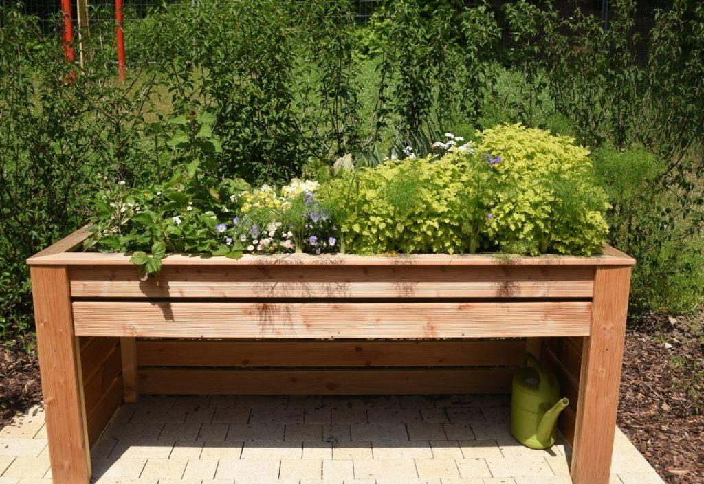 Wooden raised bed